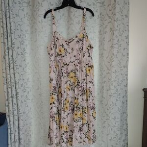 Torrid Floral Pastel Midi Dress size 2